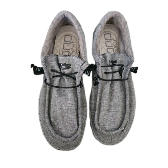 Hey Dude Men's Gray Wally L Stretch Shoe 11 - Picture 2 of 12